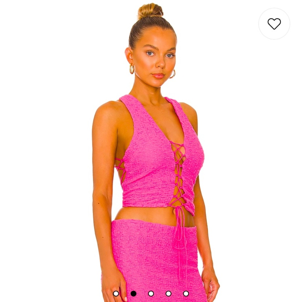 NWT H:OURS Raine Top - Pink size M